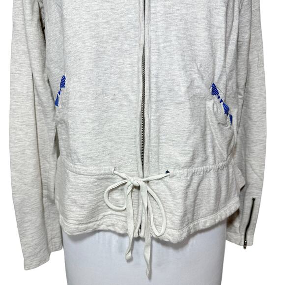 Anthropologie Lilka Embroidered Full Zip Jacket Women Small Peplum - Picture 8 of 11